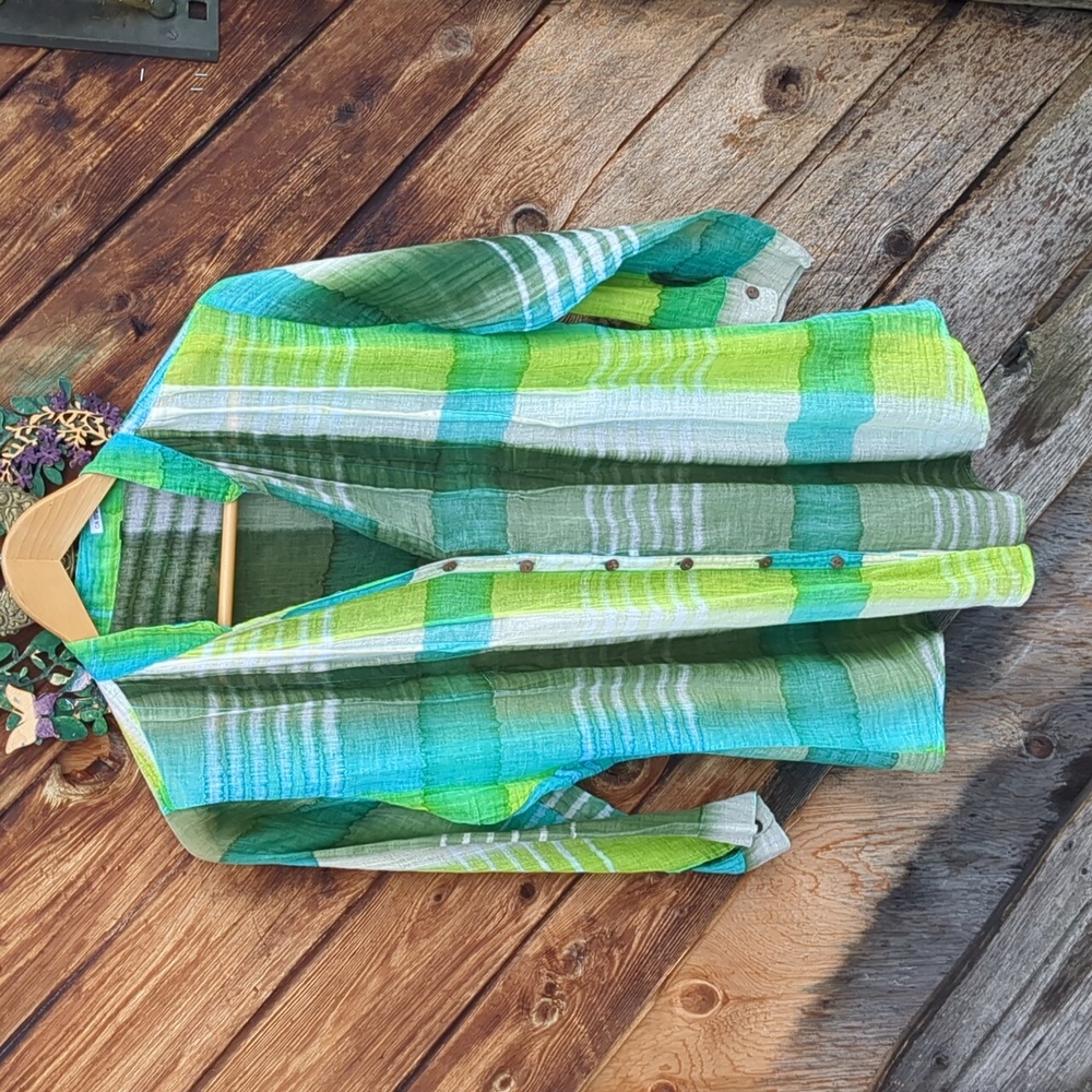 Jasmine blouse cotton plaid geometric medium
